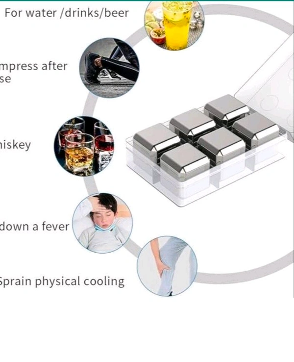 Metal Ice Cube  - Nobel, 2.7 Cm All The Sides Are Equal