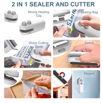2 In 1 Electric Sealer And Cutter - White, 3.9x1.6