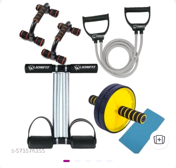 4-in-1 Home Gym Kit – Full Body Workout | Abs, Arms & Core Training 💪 - Free Size, "Best home workout kit 👍'
Om.p