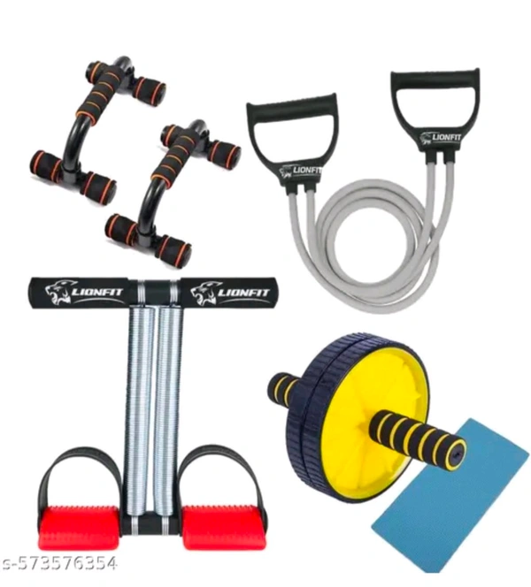 4-in-1 Home Gym Kit – Full Body Workout | Abs, Arms & Core Training 💪 - Free Size, "Best home workout kit 👍'
Om.p