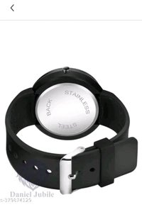 Black Stylish Men's Analogue Watch ⌚ - Free Size