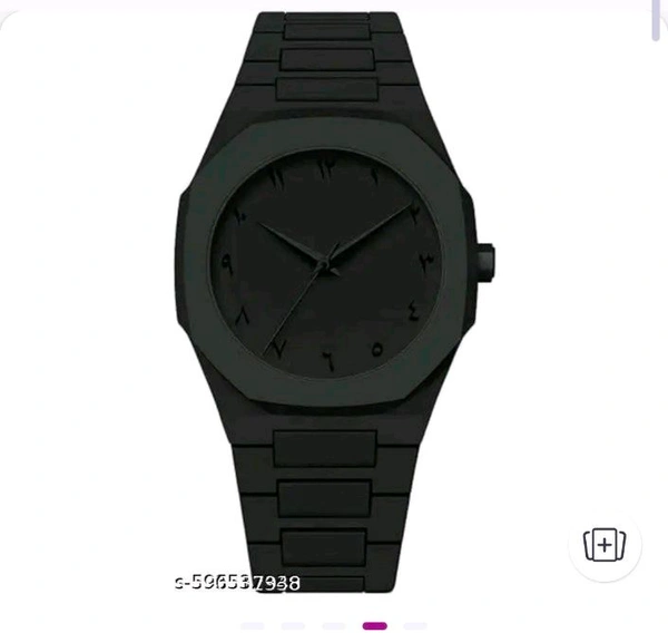 Stylish Black Matte Finish Analog Watch For Men  - Free Size