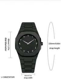 Stylish Black Matte Finish Analog Watch For Men  - Free Size