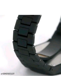 Stylish Black Matte Finish Analog Watch For Men  - Free Size