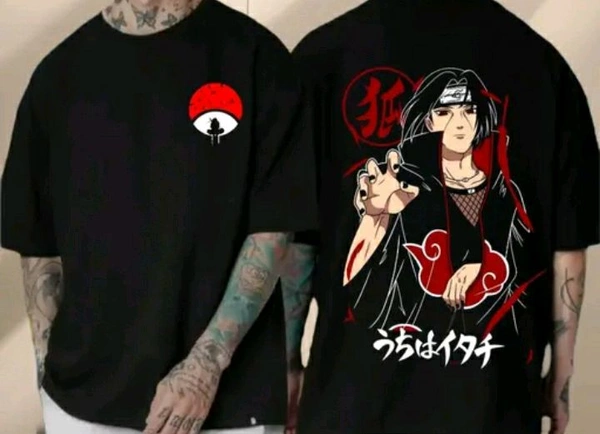 Itachi Oversized Black Colored Tshirt