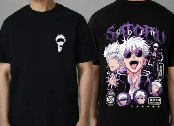 Oversized Gojo Satoru Black Colored Tshirt