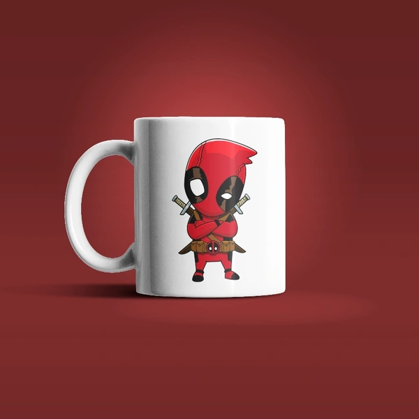 Fancy Mug Deadpool Printed Mug. - 350ml, white, ceramic