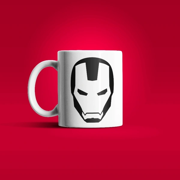 Fancy Mug Iron Man Printed Mug. - 350ml, white, ceramic