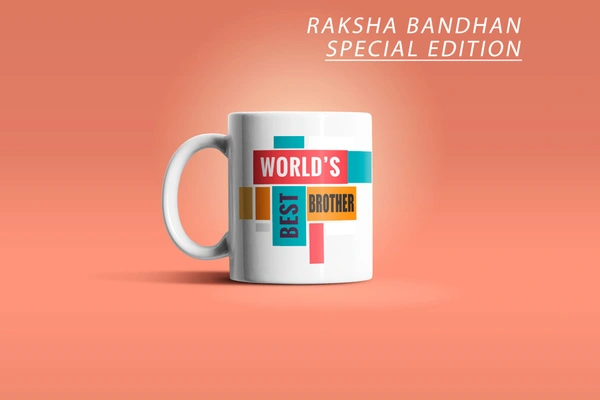 Fancy Mug World's Best Brother Design Mug. - 350ml, white, ceramic