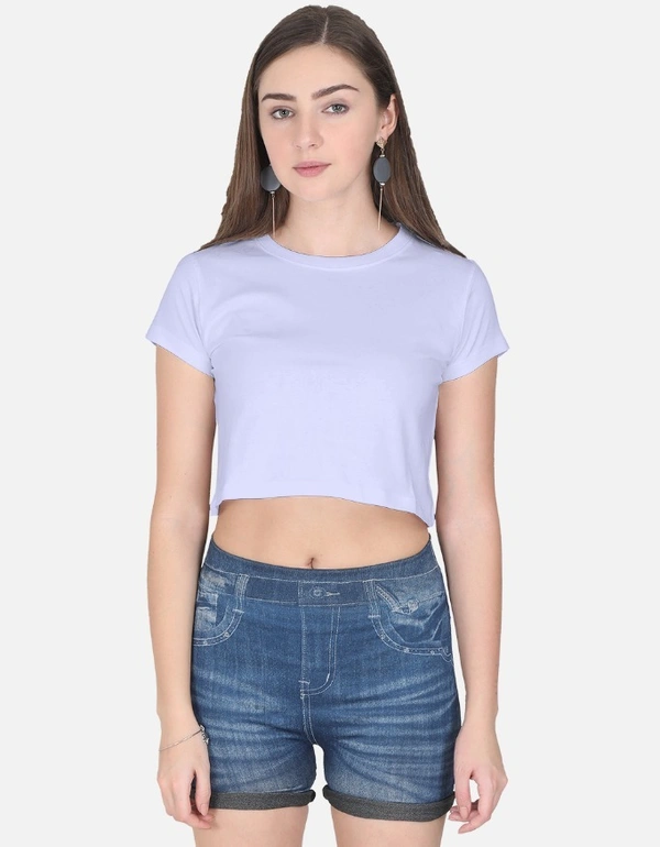 ROSEVERA Crop Top ( Plain) - M, Lavender