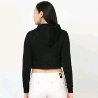 ROSEVERA Women’s Cropped Hoodie - Black, Xxl