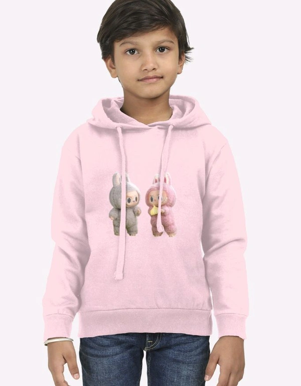ROSEVERA Kids’ Hoodie – Labubu Design - Pink, 11-12