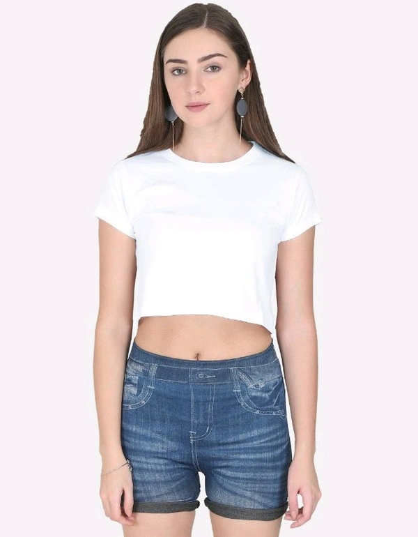 ROSEVERA Rosevera plain Crop Top - M, White