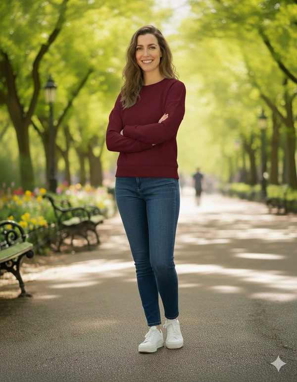 ROSEVERA Unisex Sweatshirt - XL, Maroon