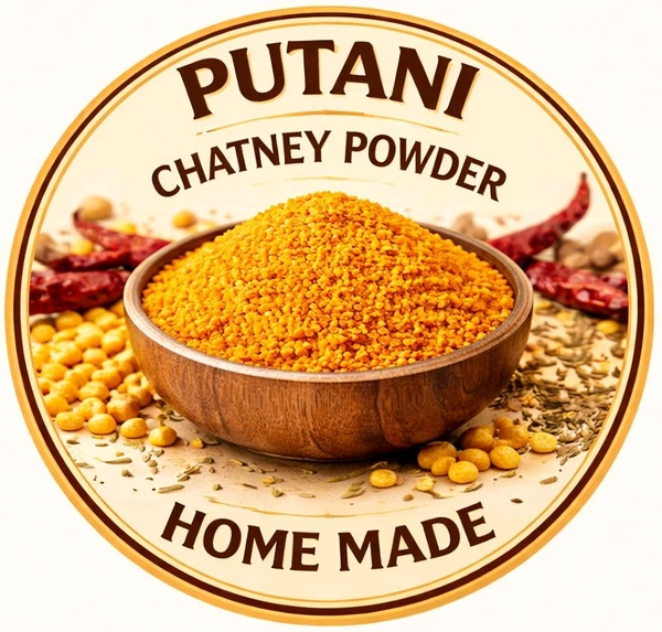 HOME MADE PUTANI ( ROASTED GRAM DAL) CHATNEY POWDER ಕಡ್ಲೆ ಪುಡಿ - 250 gm Pack