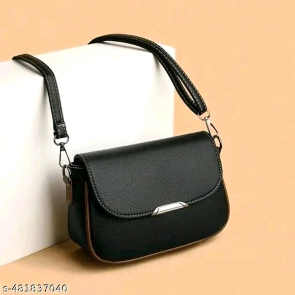 Casara Stylish Trendy Black Sling Bag For Girls And Womens - Black, Free