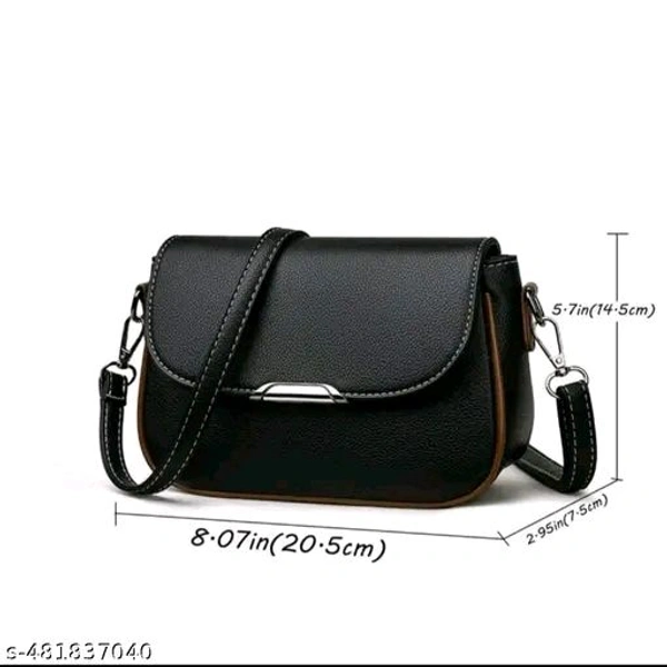 Casara Stylish Trendy Black Sling Bag For Girls And Womens - Black, Free
