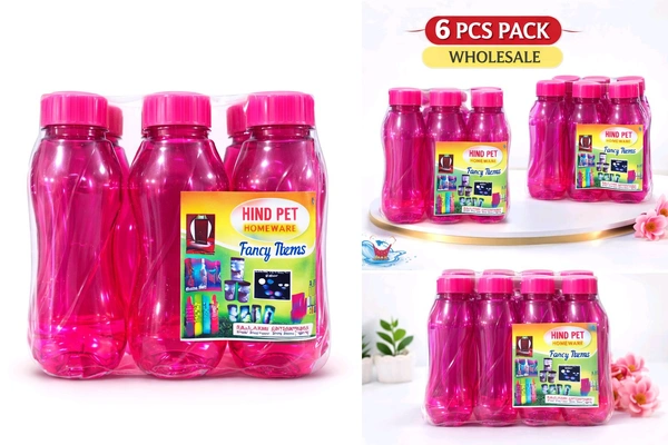 Hind Pet Plastic Water Bottle – 6 PCS Pack | Strong & Durable | 99 Wholesale Item
