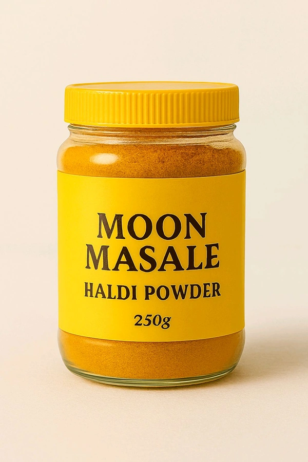 🌙 Moon Masale  
Premium Spice Combo  
Haldi • Mirchi • Dhaniya  
Net Weight: 750g