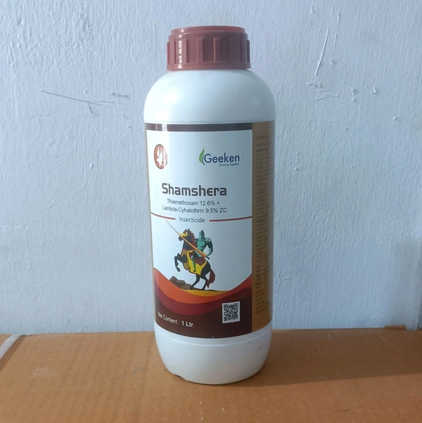 Geeken -( Thiamethoxam 12.6 +Lambda-Cyhalothrin 9.5 ZC ) थियामेथोक्सम 12.6 +लैम्डा-साइहेलोथ्रिन 9.5 ZC - कीटनाशक।, गोजा लट विशेष दवाई - 1 लीटर