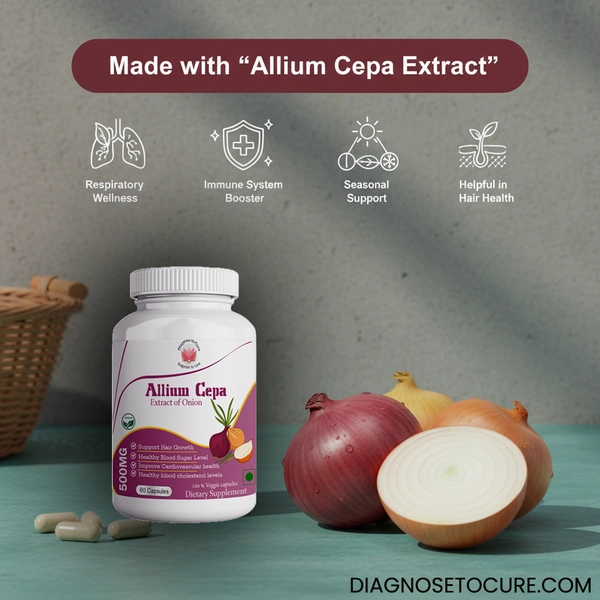 Allium Cepa (Onion Extract) 500mg | Potent Antioxidant for Heart & Respiratory Health