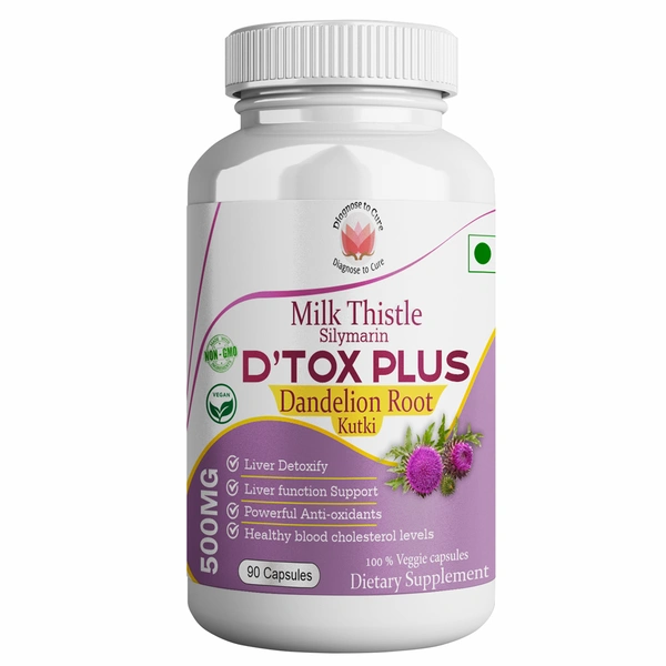 D'tox Plus | Advanced Liver Cleanse with Milk Thistle, Dandelion Root & Kutki