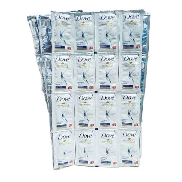 Dove Intense Repair Shampoo+ Conditioner  - 2rs Shampoo (Pack of 16)