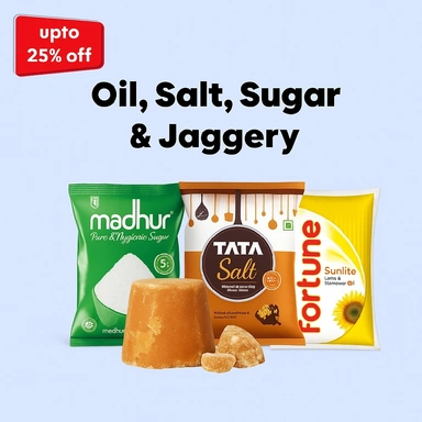 Oil , Sugar , Salt And Jaggery