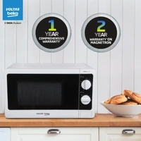 Voltas Beko 20 L 700 W Smart Solo Microwave Oven (MS20MPW10, White) - White