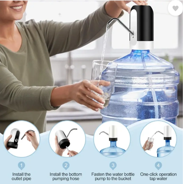 Electric Water Dispenser Pump for 20 Liter with Tap USB Rechargeable Bottle Pump Bottom Loading Water Dispenser