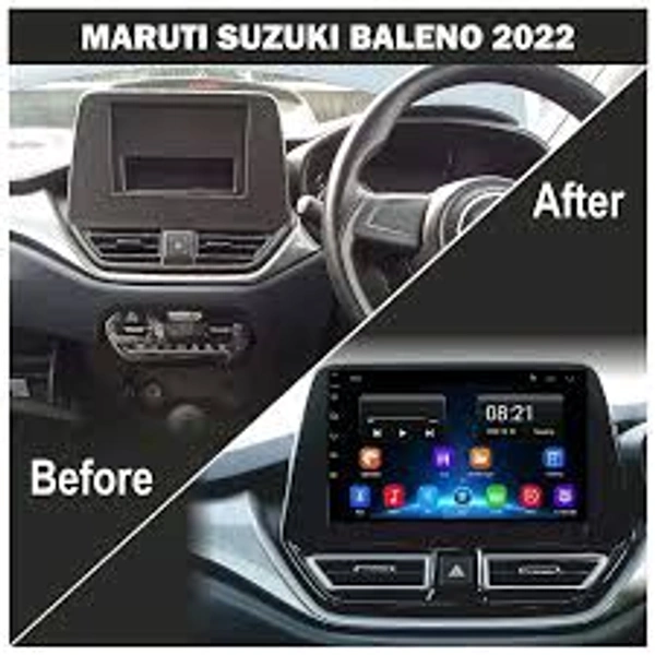 Maruti Baleno Car 9 Inch Best Quality Android Stereo With Frame + ahd Reverse Camera And All Wirings Kit. - 10 Inch