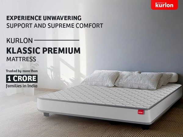 Kurlon Mattresses Kurlon Klassic Premium 7 inch Mattressess - 7 years warranty Rubberized coir Mattress in Ahmedabad Gujarat India - Gray, 72 X 36 x 7