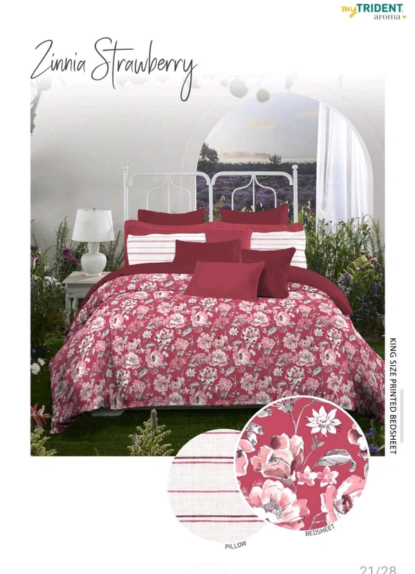 My Trident Bedsheets My Trident Aroma Series King Size Bedsheet with Fragrance And 100% Cotton In Ahmedabad gujarat India