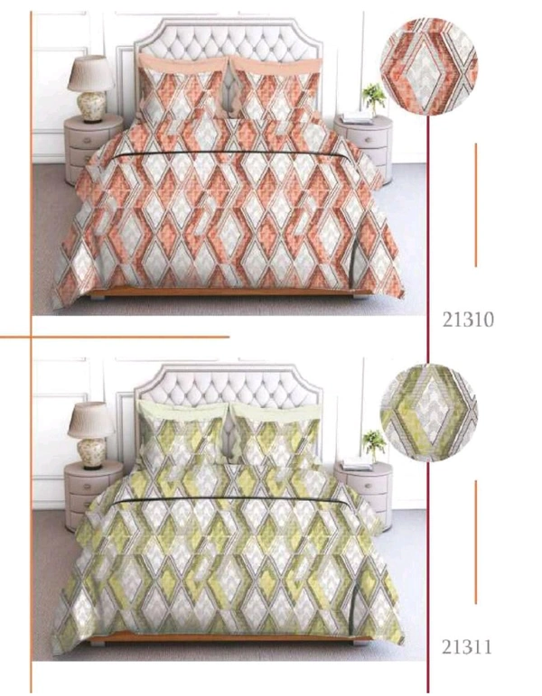 Buy 2 Set Of Pure 100% Cotton King Size Bedsheet Extra Large 108 X 108 In Inches With Complimentary Pillow covers In Ahmedabad At Reasonable prices - 2 PC Set