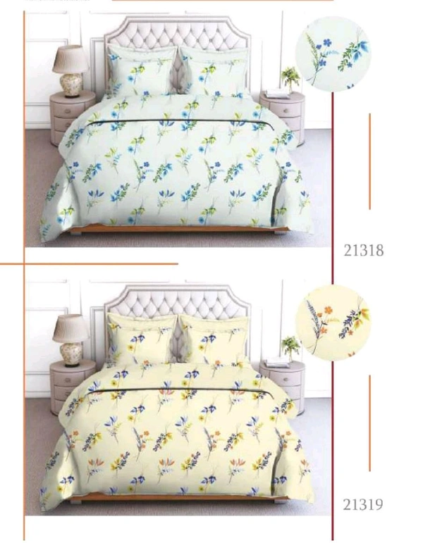 Buy 2 Set Of Pure 100% Cotton King Size Bedsheet Extra Large 108 X 108 In Inches With Complimentary Pillow covers In Ahmedabad At Reasonable prices - 2 PC Set