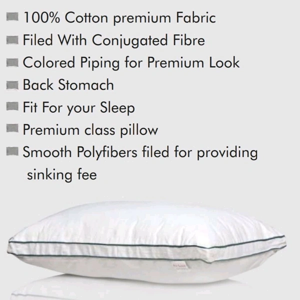 Buy Pair Of 2 PC Best Quality Fibre Pillow With Super soft Feel And Cotton Cover In Ahmedabad Gujarat India - 17 X 27