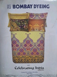 Bombay Dyeing Celebrating India King Size 274 X 274 Bedsheet With 4 Pillow covers Premium quality Bedsheet In Ahmedabad - 274 X 274