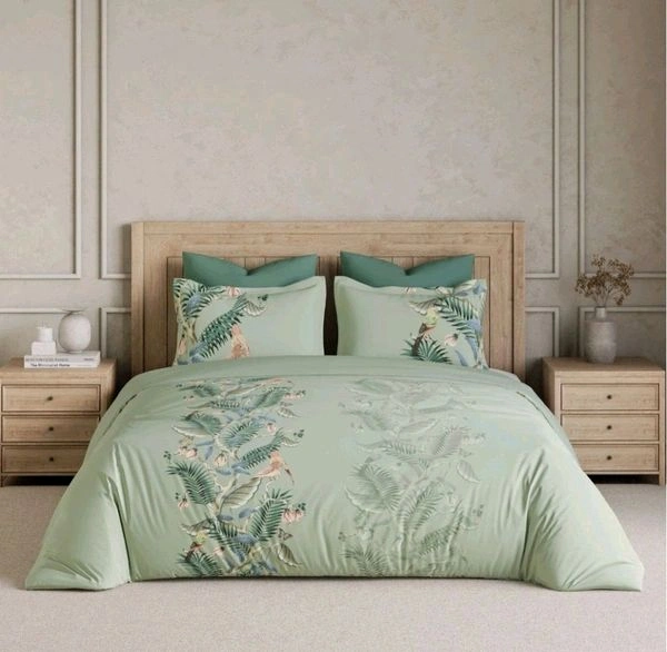D'Decor Bedsheet Super King Size 3.00 Mtr X 3.00 Mtr With 2 Pillow Cover