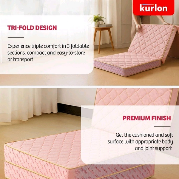 Kurlon Mattressess Kurlon Aaram Tri Fold Mattress With 3 Years Warranty - 72x30x4