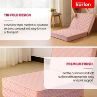 Kurlon Mattressess Kurlon Aaram Tri Fold Mattress With 3 Years Warranty - 72x36x4