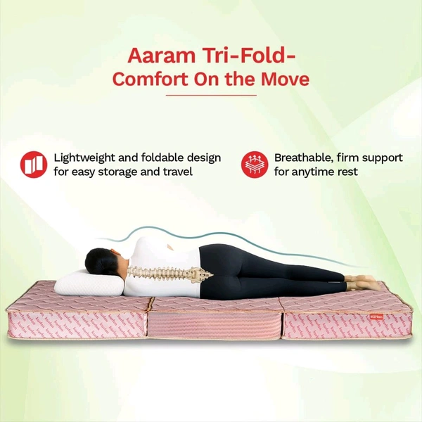 Kurlon Mattressess Kurlon Aaram Tri Fold Mattress With 3 Years Warranty - 72x48x4