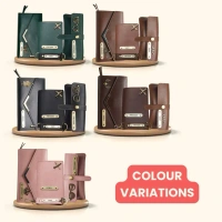 Personalized Nexon Leather All in One Men's Combo (4 pcs) - Brown - Brown