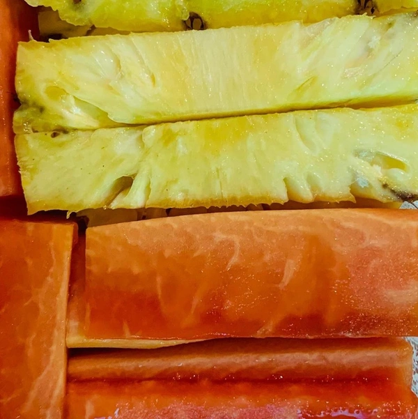 Pappaya Pineapple cut mix 400 to 500gm (Fruits)