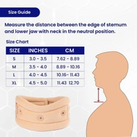 Cervical Neck Collar Support Brace for Pain Relief and Neck Immobilization - M, Beige