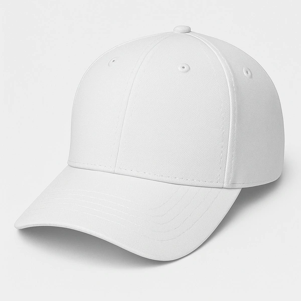 Unisex White Baseball Cap – Adjustable Classic Sports Cap for Men & Women - Free, White