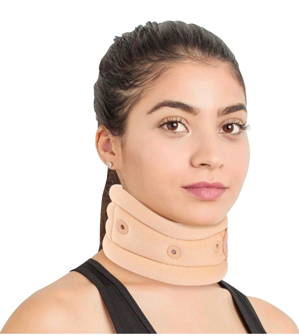 The VITALORA Cervical Neck Collar Support Brace for Pain Relief and Neck Immobilization - S, Beige