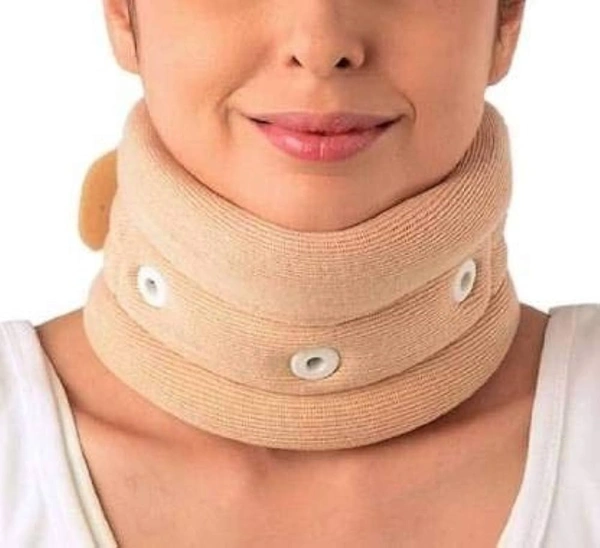 The VITALORA Cervical Neck Collar Support Brace for Pain Relief and Neck Immobilization - S, Beige