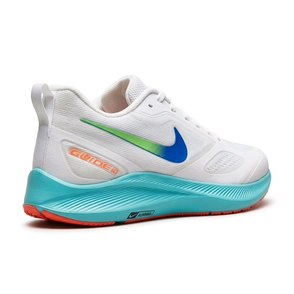 Nike Style White Sports Shoes for Men | Breathable Running Sneakers (7A Quality) - 9