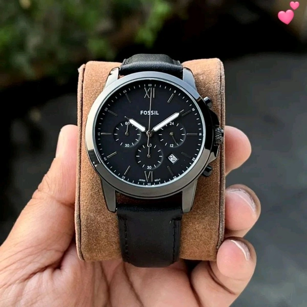 Fossil FOSSIL For men , 7A-Heavy lethar strap -Working Chronograph -Slim Fit Dial