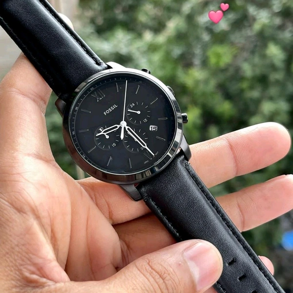 Fossil FOSSIL For men , 7A-Heavy lethar strap -Working Chronograph -Slim Fit Dial